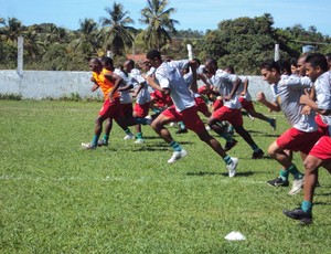 Jogadores do Sampaio intensificam parte física  (Foto: Afonso Diniz/Globoesporte.com)