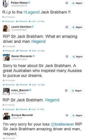HOMENAGENS A JACK BRABHAM formula 1 (Foto: Editoria de Arte)