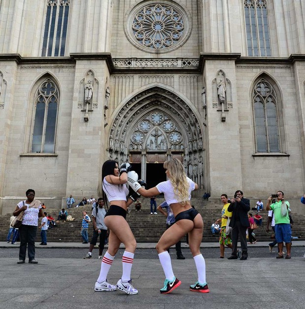 Indianara Carvalho e Claudia Alende (Foto: Joshua Bryan / AgNews) Indianara Carvalho e Claudia Alende (Foto: Joshua Bryan / AgNews)