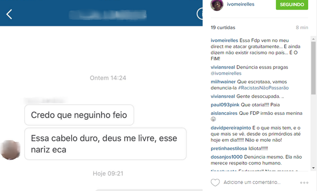 Ivo Meirelles sofre comentários racistas no Instagram (Foto: Reprodução/ Instagram)