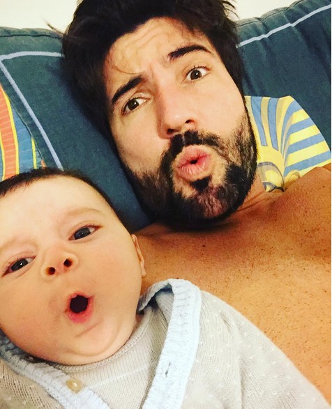 Sandro Pedroso e Noah (Foto: Reprodução/Instagram)