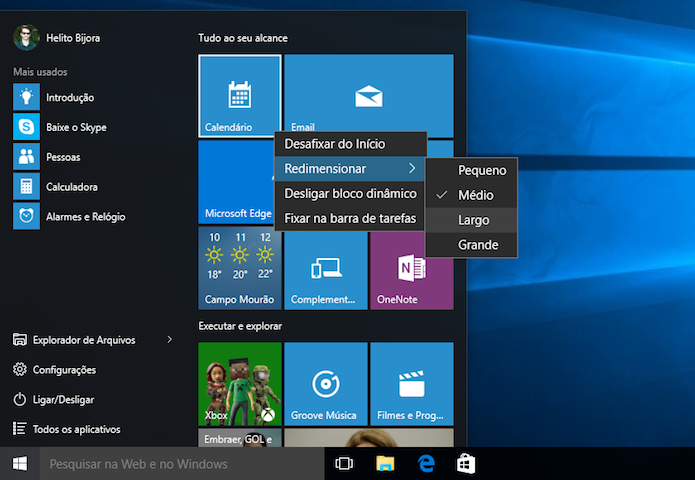 Como editar o menu Iniciar do Windows 10 e deixá-lo perfeito Captura-de-tela-2015-07-28-as-100416