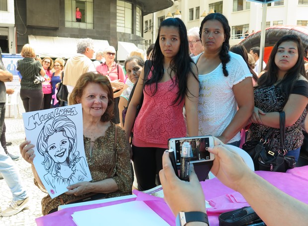 Olha só que bonito que ficou a ilustração da dona Maria Luiza (Foto: Divulgação/ RPC)