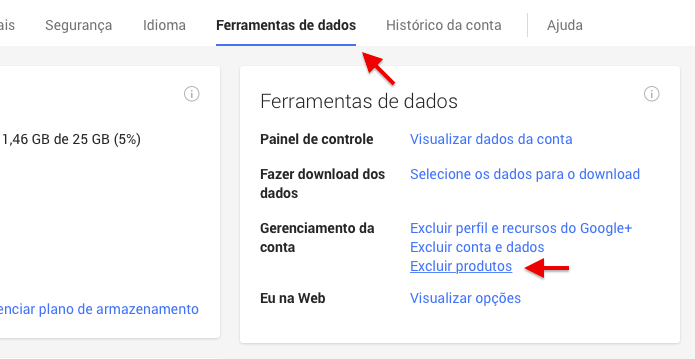 Acesse a página de configurações da conta Google (Foto: Reprodução/Helito Bijora)