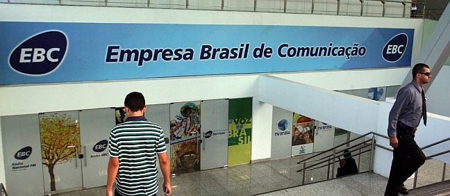 Entrada da nova sede da Empresa Brasil de Comunicação (EBC), antiga Radiobrás, em Brasília