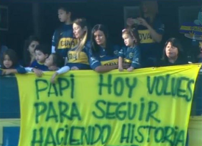 Faixa família Tevez Boca Juniors x Quilmes