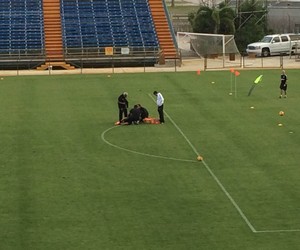Sheik tem corte na cabeça e dá susto no primeiro treino do Timão nos EUA