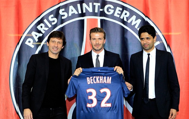 Beckham apresentado no PSG (Foto: Reuters)