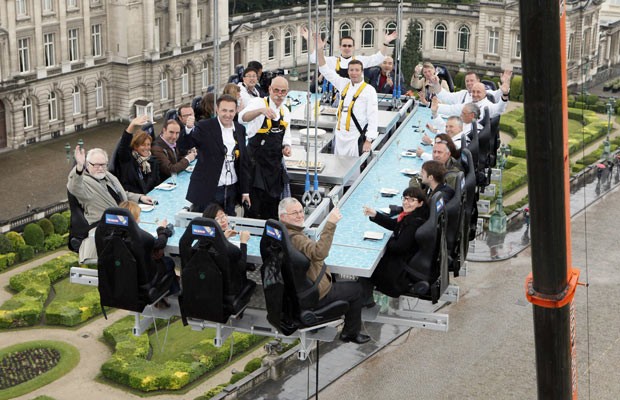 Bélgica tem 'almoço nas alturas' (Foto: AFP)