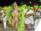 Vivi Araújo se emociona após desfile da Mancha Verde