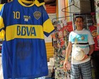 Na Buenos Aires pernambucana, torcida é dividida (Katherine Coutinho / G1)