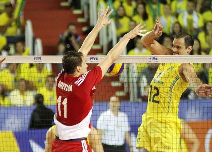 brasil x polônia - liga mundial de vôlei lipe jogo 2 (Foto: FIVB)