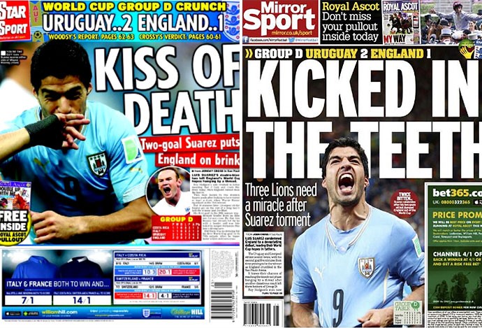 capa jornais derrota Inglaterra (Foto: Reprodução)