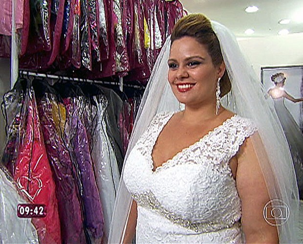 Vestido de noiva para gordinhas (Foto: Mais Você/TV Globo)
