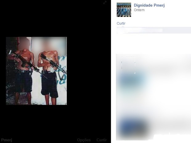 Página na rede social atribuía identidade de jovem em foto a DG (Foto: Reprodução/Facebook)