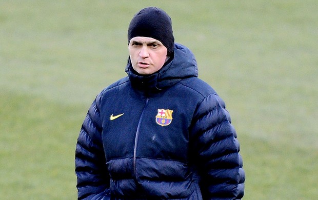  Tito Vilanova treino Barcelona (Foto: AFP)