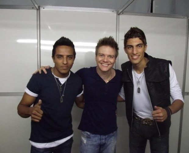 Danilo Reis e Rafael com Michel Teló (Foto: Arquivo pessoal)
