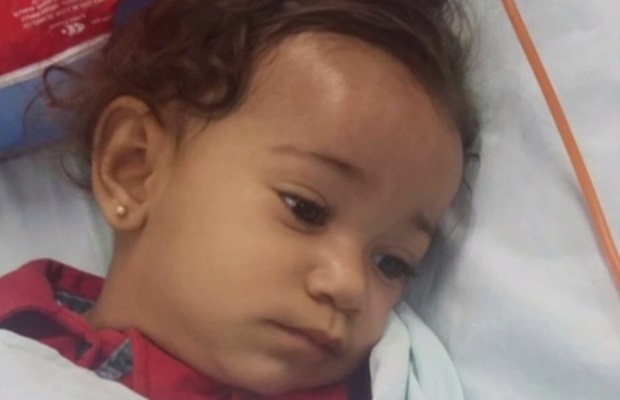 Jordana Vitória de Jesus, de 1 ano e 2 meses, precisava de remédio de alto custo, em Goiás (Foto: Reprodução/TV Anhanguera)