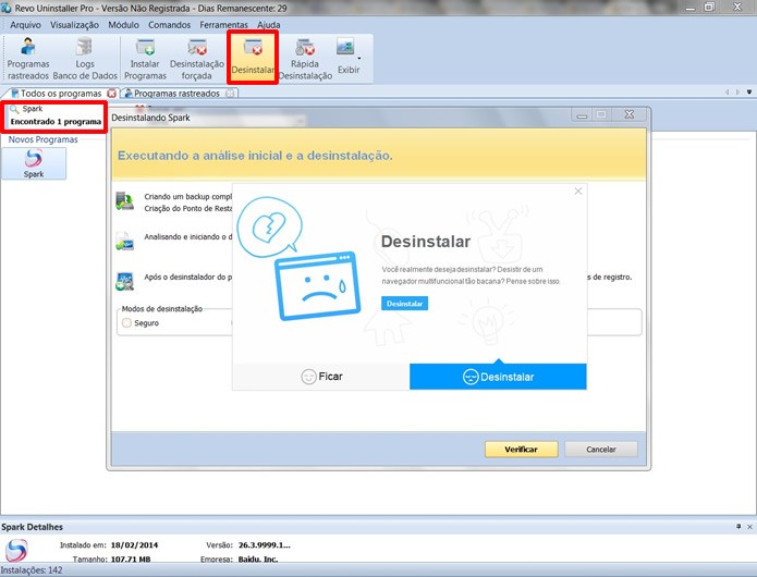 Caso os programas não sejam encontrados pelo Painel de Controle, utilize o Revo Uninstaller para removê-los (Foto: Reprodução/Daniel Ribeiro)