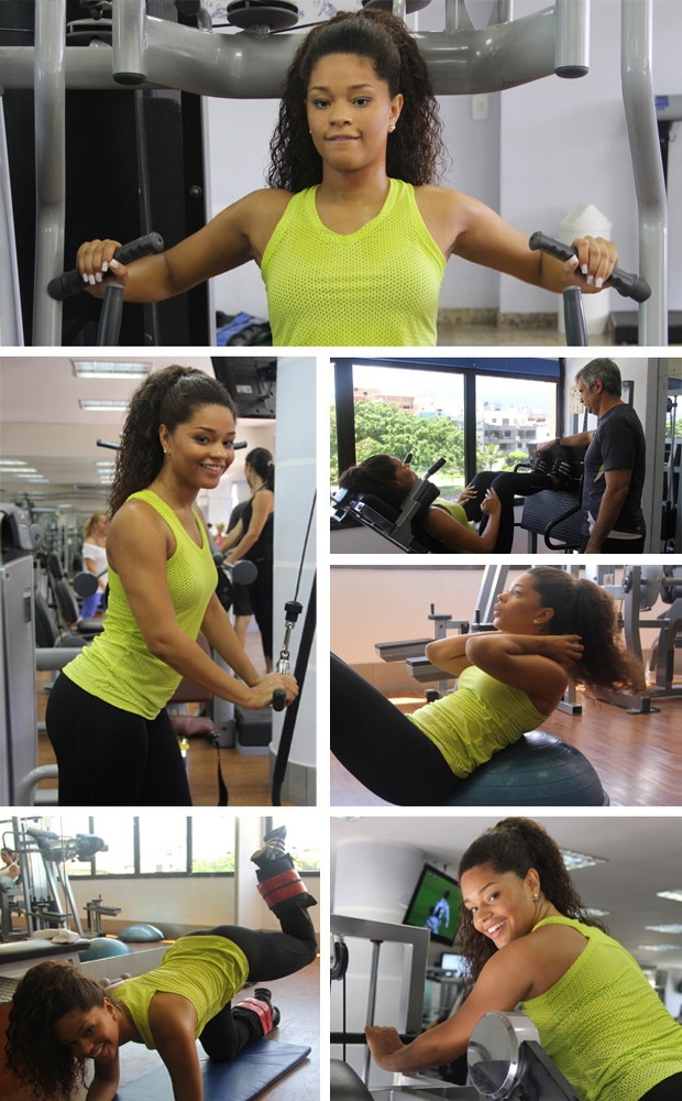 Juliana Alves treino academia Eu Atleta mosaico (Foto: Patricia Palhares)