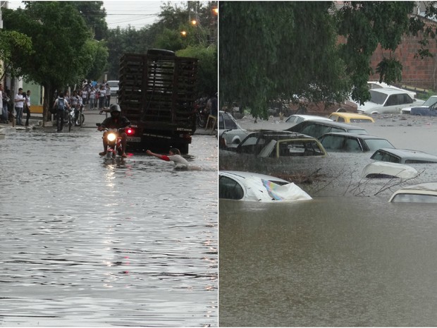 A Fundação Cearense de Metereologia e Recursos Hídricos (Funceme) registrou chuva de 100 mm em Iguatu, a 380 km de Fortaleza, na madrugada desta quinta-feira (9). De acordo com o Corpo de Bombeiros, não foram registradas ocorrências ocasionadas pelas chuv (Foto: Iguatu.net)