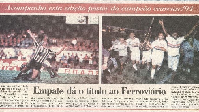 Ferroviário, campeão, 1994 (Foto: Reprodução/Diário do Nordeste)