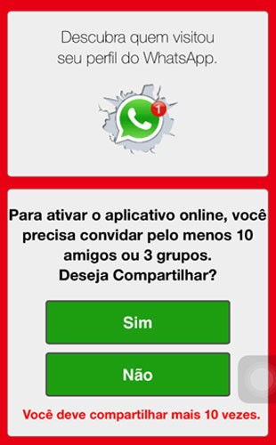 Golpe no WhatsApp promete mostrar quem visitou perfil. (Foto: Divulgação/Kaspersky)