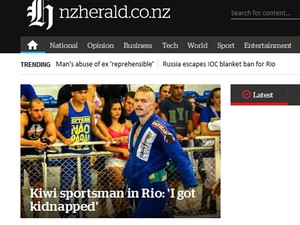 Sequestro de Jay Lee foi destaque na imprensa da Nova Zelândia (Foto: Reprodução/NZHerald.com)