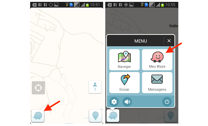 Acessando a página de perfil de usuário do Waze no Android (Foto: Reprodução/Marvin Costa)
