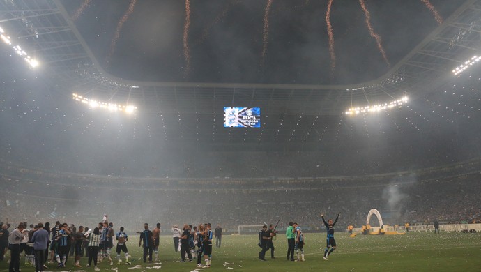 Jogadores do Grêmio conquistam o penta da Copa do Brasil  (Foto: Diego Guichard)