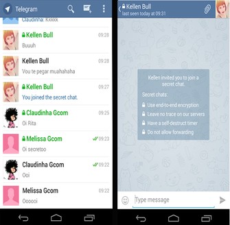 Chat secreto é uma opção apenas do Telegram (Foto: Reprodução/Rita Silveira) Chat secreto é uma opção apenas do Telegram (Foto: Reprodução/Rita Silveira)