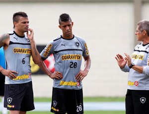 Oswaldo e antonio carlos treino do Botafogo (Foto: Marcos Tristão / Agência Globo)