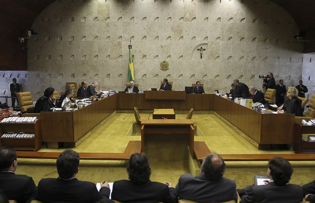 Julgamento do mensalão no STF em agosto do ano passado (Foto: Fabio Rodrigues Pozzebom/ABr)