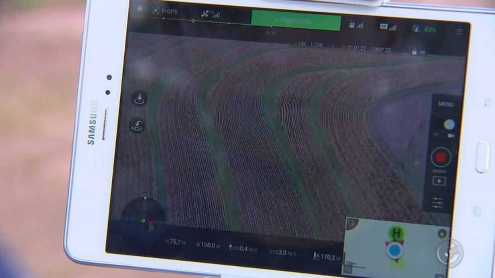 Tecnologia é usada a favor do campo  (Foto: Reprodução/TV TEM)