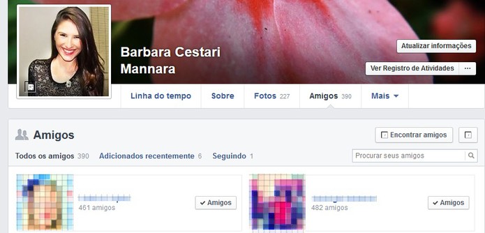 Acesse o perfil do seu amigo do Facebook (Foto: Reprodução/Barbara Mannara) Acesse o perfil do seu amigo do Facebook (Foto: Reprodução/Barbara Mannara)