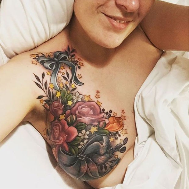 A tatuagem de Alison Habbal, parte de seu "renascimento pós-doença", se tornou viral (Foto: BBC/Alison Habbal)