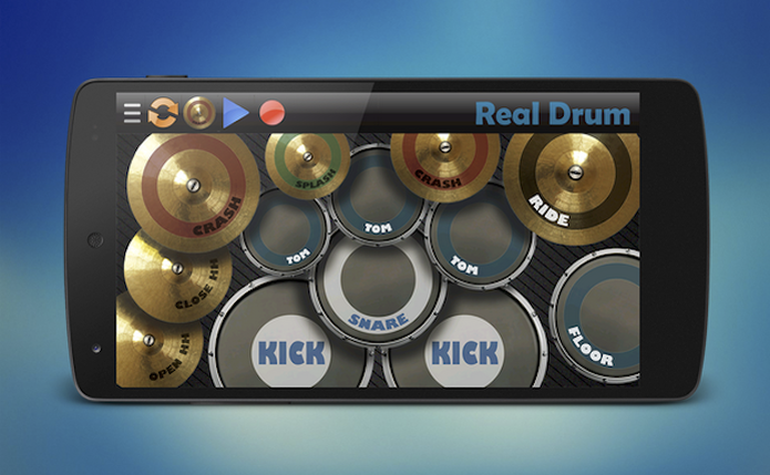 O Real Drum é um aplicativo que simula o som de uma bateria é está disponível para iOS e Android (Foto: Reprodução/Marvin Costa) (Foto: O Real Drum é um aplicativo que simula o som de uma bateria é está disponível para iOS e Android (Foto: Reprodução/Marvin Costa))