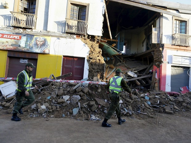 Terremoto causa destruíção no Chile (Foto: Ivan Alvarado/Reuters)