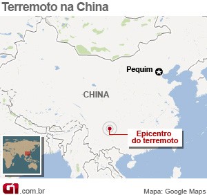mapa terremoto china 7/9 (Foto: 1)