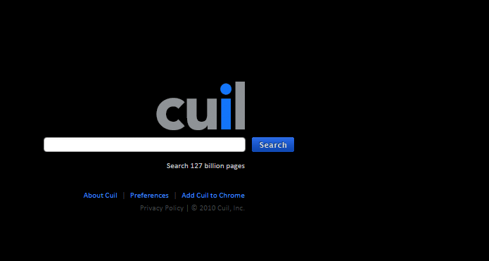 Alternativa ao Google, Cuil não conseguiu sobreviver no mercado de sites de busca (Foto: Reprodução/Cuil)