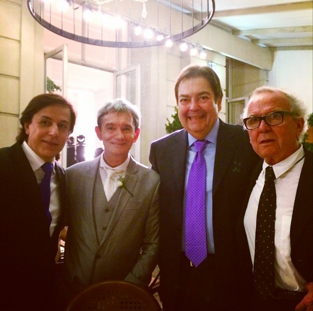 Tom Cavalcante, Serginho Groisman, Fausto Silva e Washington Olivetto (Foto: Reprodução/Instagram)