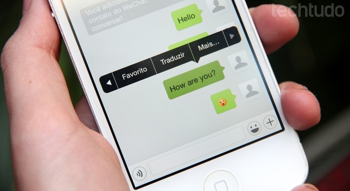 WeChat permite tradução de mensagens no iPhone (Foto: TechTudo/Luciana Maline)
