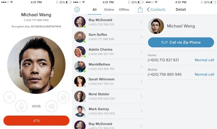 Zip Phone permite realizar chamadas telefônicas de graça (Foto: Reprodução/Edivaldo Brito)