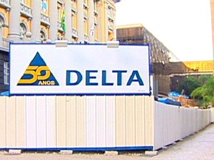 Obra da construtora Delta (Foto: Reprodução / Globo News)