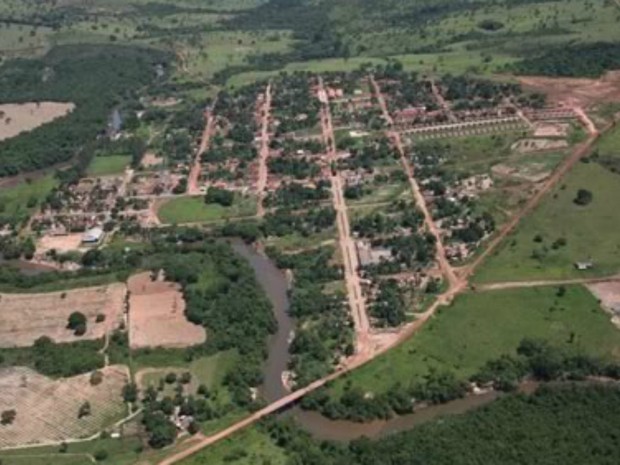 Vista aérea do município de Araguainha (MT), que tem 1,2 mil habitantes (Foto: Divulgação/Prefeitura de Araguainha)