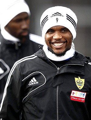 Samuel Eto'o no treino do Anzhi  (Foto: EFE)