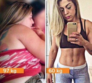 EuAtleta minha história Juliana Oliveira antes e depois (Foto: Eu Atleta)