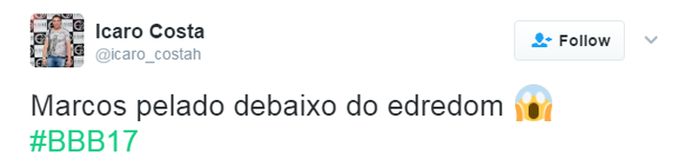 Tuíte Marcos (Foto: Reprodução Twitter/@icaro_costah) Tuíte Marcos (Foto: Reprodução Twitter/@icaro_costah)