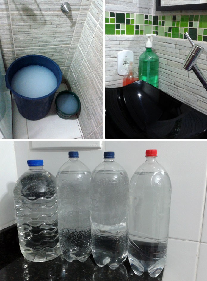 Família de Suzano (SP) usa medidas alternativas para economizar água no apartamento