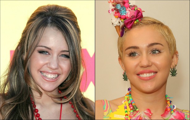 Nos seus tempos de Hannah Montana, Miley Cyrus tinha um sorriso, digamos, complicado. Hoje os dentes da popstar estão todos no devido lugar. (Foto: Getty Images)